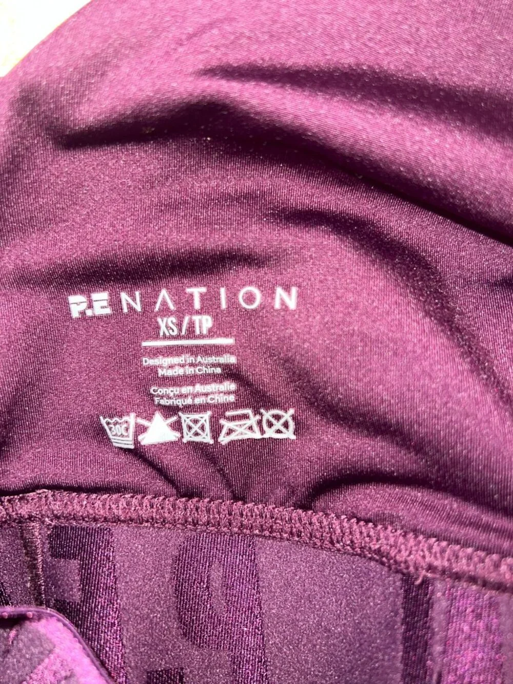 P.E. Nation Purple Logo Band Adjustable Strap Sports Bra XS